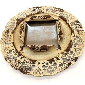 Creative Co-Op Rustic Curled Metal Frame Shabby Chic 12" Round Doily Design